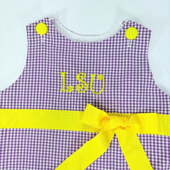 LSU Girls 2 piece Elastic Waist Bloomer Shorts Matching Outfit Set 2T - 3T - Picture 3 of 13